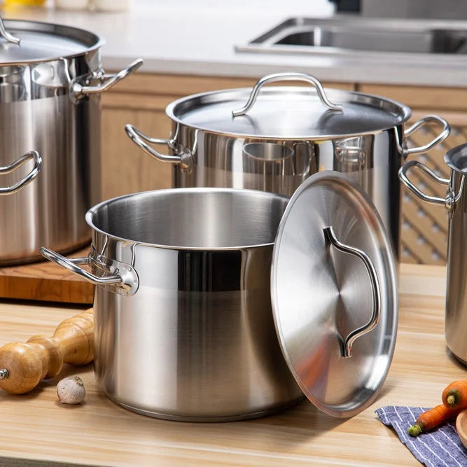 HKM-505683 Stainless Steel Stockpot - 24/26/28/30cm Commercial Kitchen Cookware