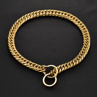 HKM-505683 Stainless Steel Titanium Dog Leash Bulldog Pitbull Collar