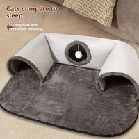 HKM-5057085 U-Shaped Cat Tunnel with Removable and Washable Cloth Cover, Available in Multiple Sizes