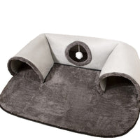 HKM-5057085 U-Shaped Cat Tunnel with Removable and Washable Cloth Cover, Available in Multiple Sizes