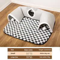 HKM-5057085 U-Shaped Cat Tunnel with Removable and Washable Cloth Cover, Available in Multiple Sizes