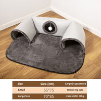 HKM-5057085 U-Shaped Cat Tunnel with Removable and Washable Cloth Cover, Available in Multiple Sizes