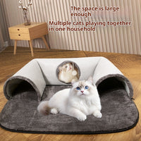 HKM-5057085 U-Shaped Cat Tunnel with Removable and Washable Cloth Cover, Available in Multiple Sizes