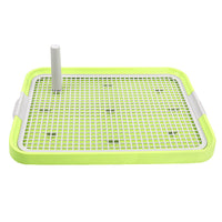 HKM-5058493 Pet Toilet with Column Bedpan in Green, Blue, or Pink - 49 x 37 cm Plastic Design
