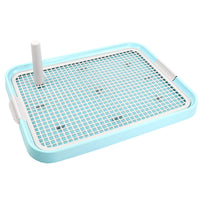 HKM-5058493 Pet Toilet with Column Bedpan in Green, Blue, or Pink - 49 x 37 cm Plastic Design