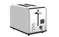 HKM-505875 Stainless Steel Electric 2-Slice Toaster with LED Display for Efficient Cooking