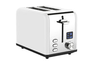 HKM-505875 Stainless Steel Electric 2-Slice Toaster with LED Display for Efficient Cooking