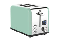 HKM-505875 Stainless Steel Electric 2-Slice Toaster with LED Display for Efficient Cooking