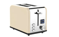 HKM-505875 Stainless Steel Electric 2-Slice Toaster with LED Display for Efficient Cooking