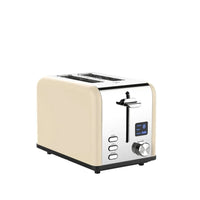 HKM-505875 Stainless Steel Electric 2-Slice Toaster with LED Display for Efficient Cooking