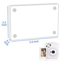 HKM-506003 Double-Sided Magnetic Clear Acrylic Block Photo Frame for Polaroid Pictures