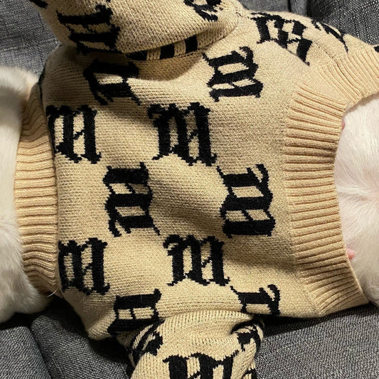 HKM-5060797 Cozy Yellow Wool Sweater for Schnauzer Dogs in Multiple Sizes