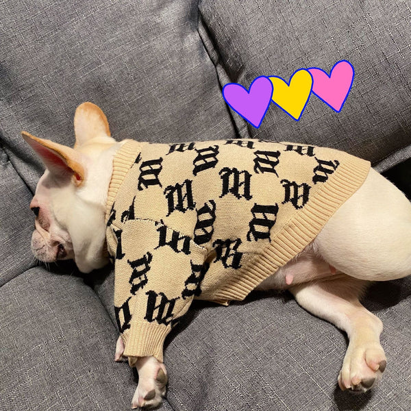 HKM-5060797 Cozy Yellow Wool Sweater for Schnauzer Dogs in Multiple Sizes