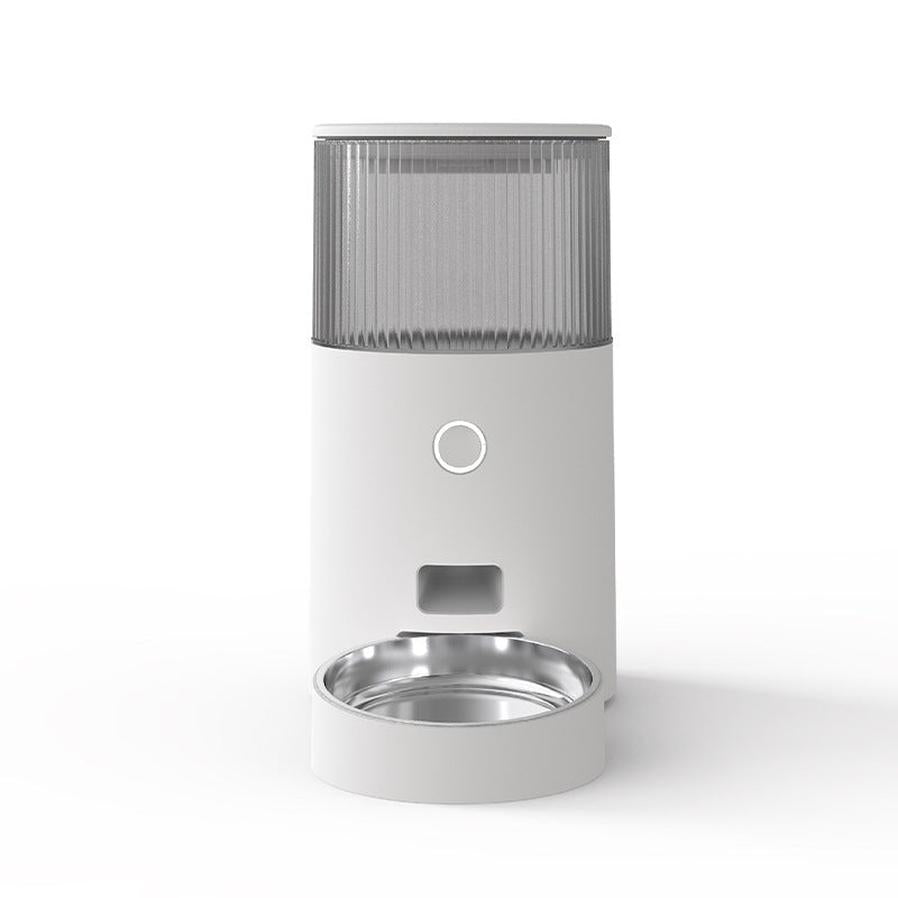 HKM-506131 Automatic Cat Water Fountain with Mobile Drinking Feature in White, Made of Durable ABS