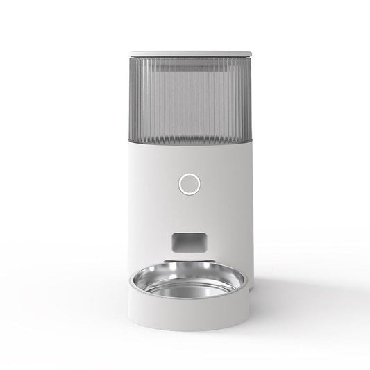 HKM-506131 Automatic Cat Water Fountain with Mobile Drinking Feature in White, Made of Durable ABS