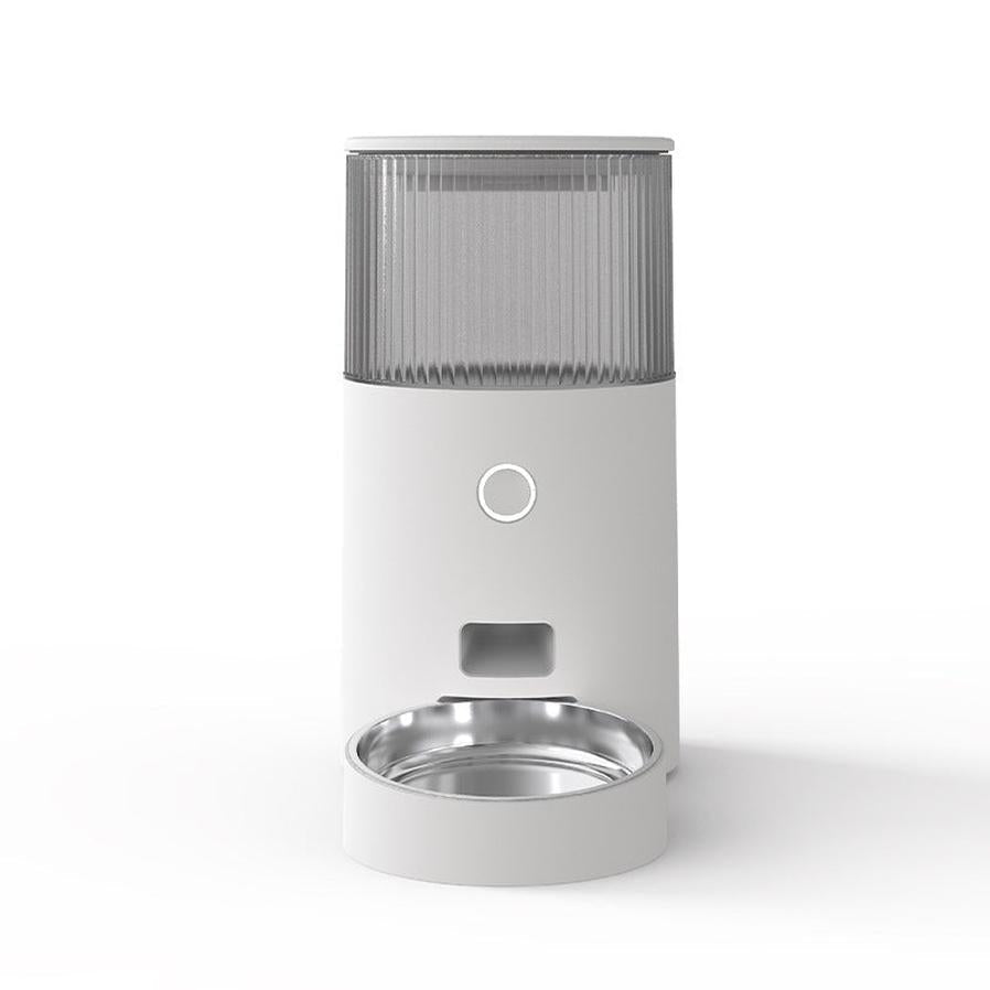 HKM-506131 Automatic Cat Water Fountain with Mobile Drinking Feature in White, Made of Durable ABS
