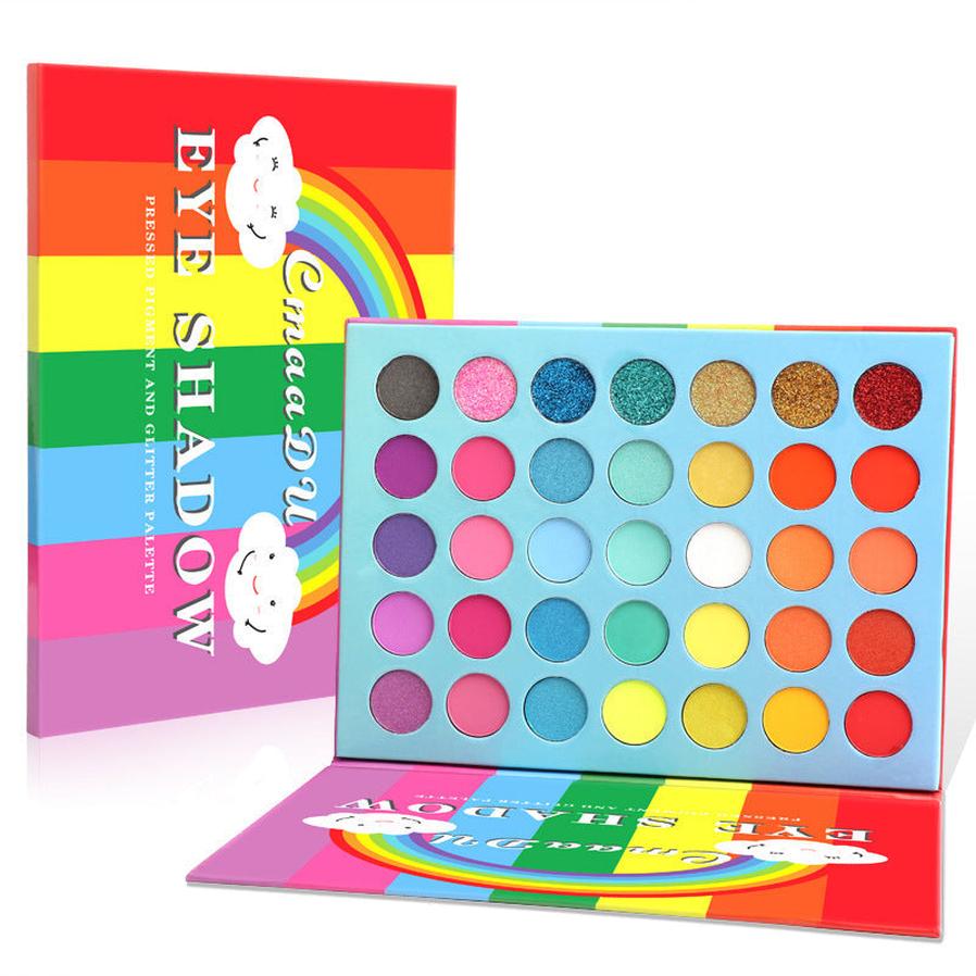 HKM-506195 35-Color Matte Eyeshadow Palette - Waterproof, Full Coverage, Ideal for Defining and Enhancing Features