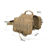 HKM-5062077 Tactical Dog Backpack ¨C Durable 1000D Nylon with Adjustable Chest Strap ¨C Available in Multiple Colors