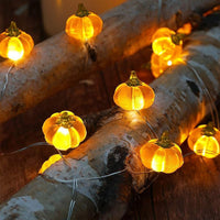 HKM-506259 Battery Operated Pumpkin LED String Lights for Indoor and Outdoor Holiday Decor