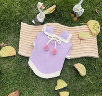 HKM-5063357 Handmade Wool Coat for Dogs - Casual Strawberry Ball Design, Warm Sweater for All Sizes