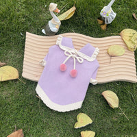HKM-5063357 Handmade Wool Coat for Dogs - Casual Strawberry Ball Design, Warm Sweater for All Sizes
