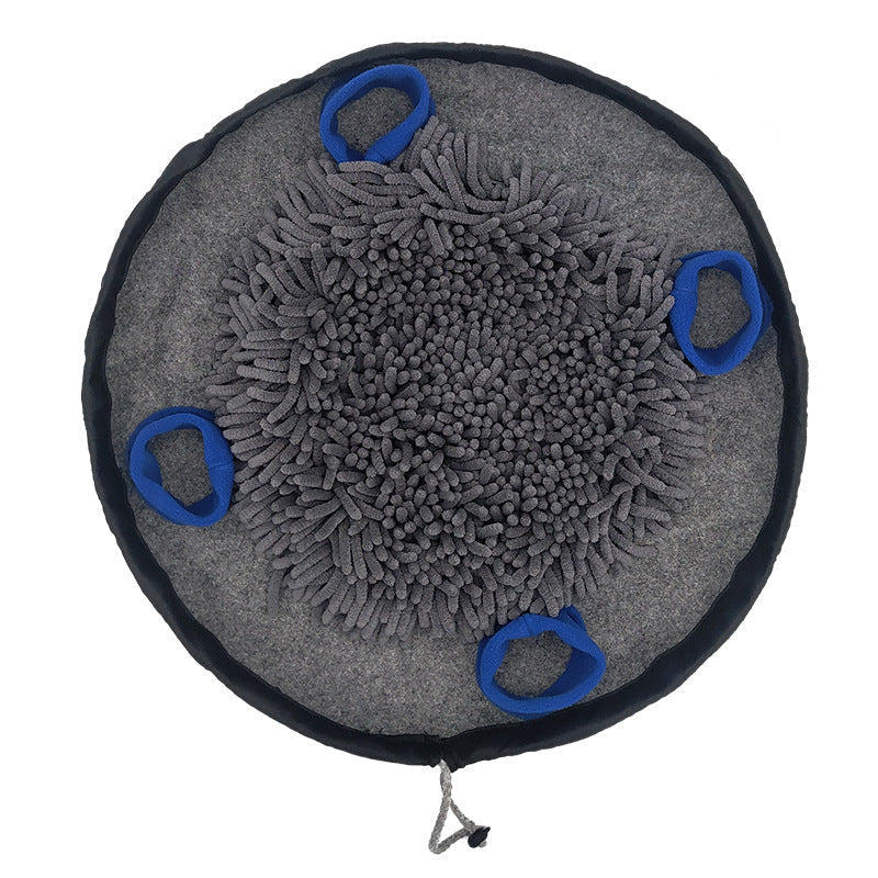 HKM-5064637 Machine Washable Gray Blue Polar Fleece Pet Training Blanket - Ideal for Dogs