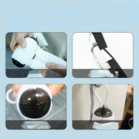 HKM-5065021 Continuous Roll Toilet Bag Dispenser with Toilet Picker, Durable PP+ABS Material, White Color