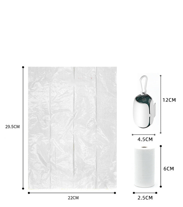 HKM-5065021 Continuous Roll Toilet Bag Dispenser with Toilet Picker, Durable PP+ABS Material, White Color