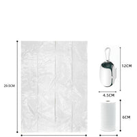 HKM-5065021 Continuous Roll Toilet Bag Dispenser with Toilet Picker, Durable PP+ABS Material, White Color