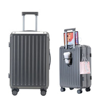 HKM-506515 28 Inch Travel Bag with Front Access and 360° Spin Wheels, Includes 24 and 20 Inch Luggage Set, Anti-Crack ABS Material