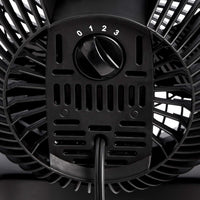 HKM-5066067 Air Circulator Desk Fan, 3 Speed Settings, 90-Degree Tilt Head, Compact Design, 35 Watts, Black, 11.1"W x 6.3"D x 10.9"H