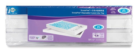 HKM-5066429 Automatic Crystal Cat Litter Box Replacement Set - Includes 3 Plastic Boxes with Crystal Sand