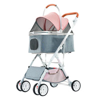 HKM-506643 Pet Stroller for Small Dogs with Detachable 4-Wheel Design