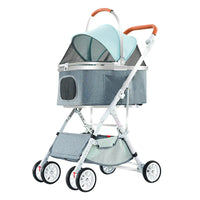 HKM-506643 Pet Stroller for Small Dogs with Detachable 4-Wheel Design