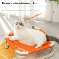 HKM-5067197 Washable Wooden Cat Hammock Bed - Minimalist Design for Cats and Small Dogs