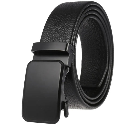 HKM-506835 Adjustable Casual Self-Buckle Belt for Men in Black