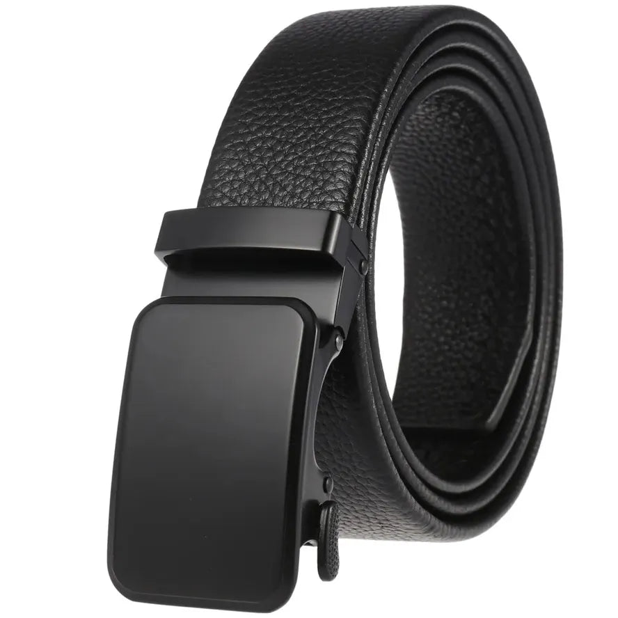 HKM-506835 Adjustable Casual Self-Buckle Belt for Men in Black