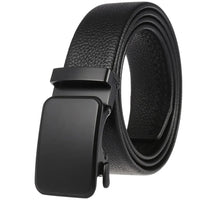 HKM-506835 Adjustable Casual Self-Buckle Belt for Men in Black