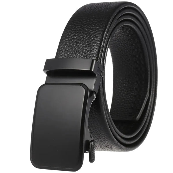 HKM-506835 Adjustable Casual Self-Buckle Belt for Men in Black