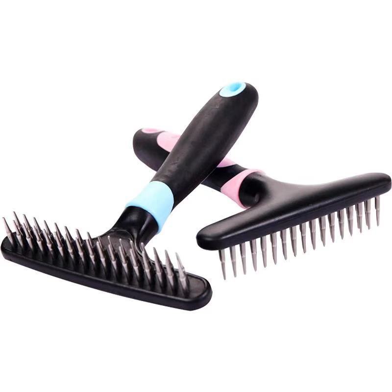 HKM-506835 Stainless Steel Pet Grooming Comb for Effortless Hair Removal