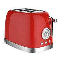 HKM-507027 Extra Wide Slot 2-Slice Toaster with Reheat, Defrost, Cancel Functions and 6 Browning Levels in Retro Design