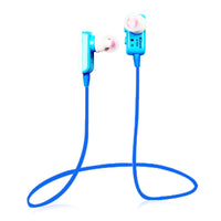 HKM-507027 In-Ear Wireless Bluetooth Headphones with Stereo Sound, Battery Display, and Call Function - Blue/Pink
