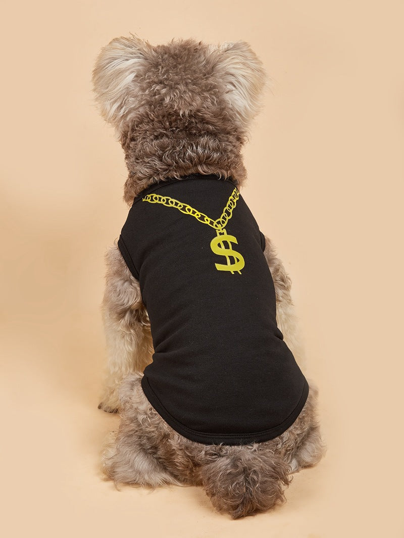HKM-5070909 Lightweight Casual Dog Vest in Black and Rose Red - XS to L Sizes Available
