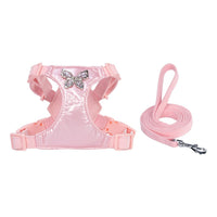 HKM-5071165 Small Dog Chest Strap Harness with Hand-Holding Rope in Multiple Colors