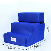 HKM-5071805 Pet Stairs with Breathable Mesh Fabric and High-Density Sponge - Detachable & Non-Slip Climbing Ladder for Dogs and Cats