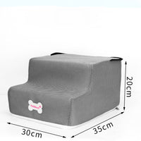 HKM-5071805 Pet Stairs with Breathable Mesh Fabric and High-Density Sponge - Detachable & Non-Slip Climbing Ladder for Dogs and Cats