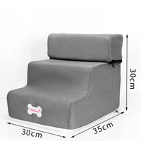 HKM-5071805 Pet Stairs with Breathable Mesh Fabric and High-Density Sponge - Detachable & Non-Slip Climbing Ladder for Dogs and Cats