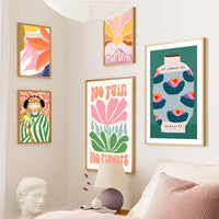 HKM-507219 Abstract Plant Flowers Canvas Art Prints - Decorative Wall Hangings in Multiple Sizes
