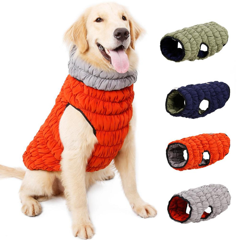 HKM-5072701 Reversible Pet Dog Cotton Vest with D Ring Hole - Casual Stretch Jacket for Autumn and Winter