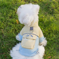 HKM-5073085 Color Block Windbreaker for Small to Medium Dogs - Weather Resistant, Comfortable Cotton Coat